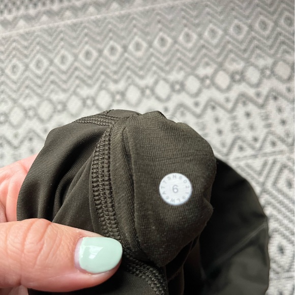 DARK OLIVE Wunder Train High Rise Crop 23” - Picture 3 of 5